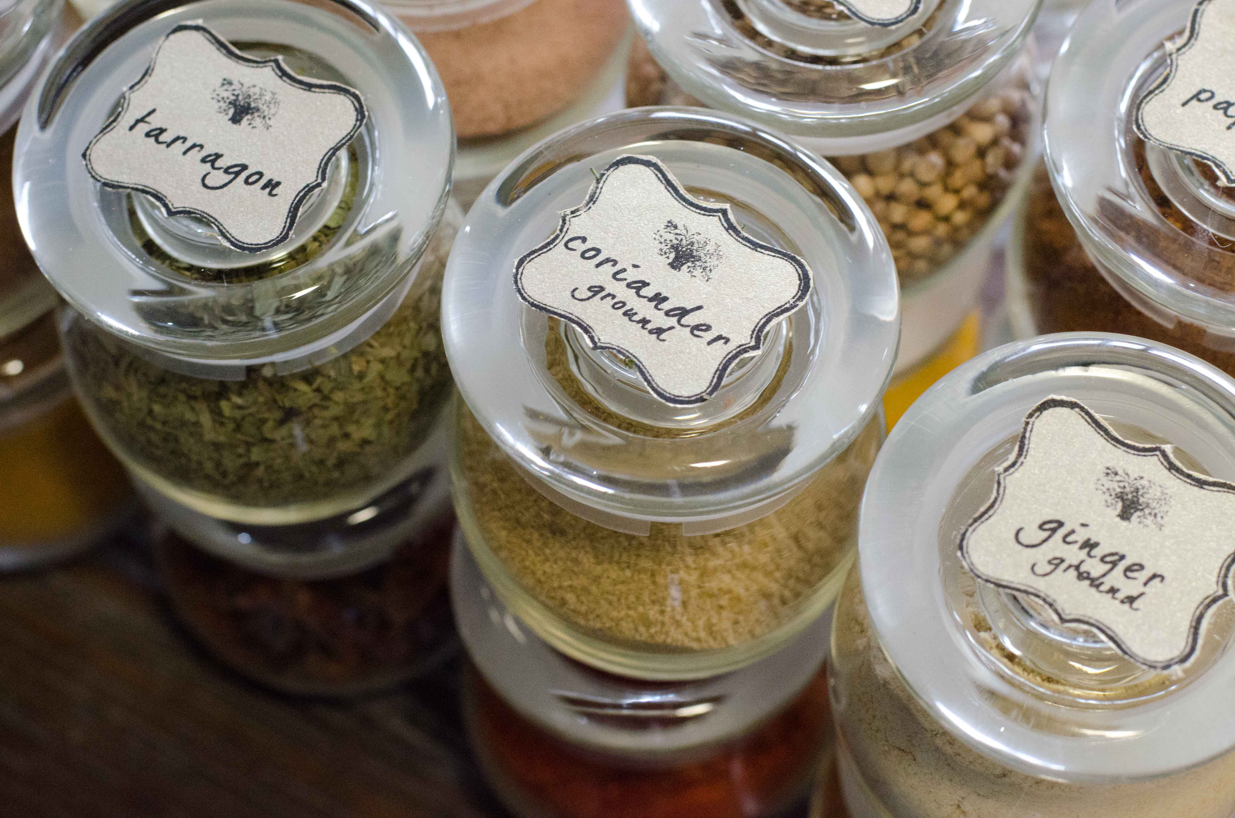 Spice Jars , Labelled Spice Jars , Spice Jars With Labels , Spice Jars Set  , Glass Spice Jars , Spice Jars With Lid , Spice Containers 